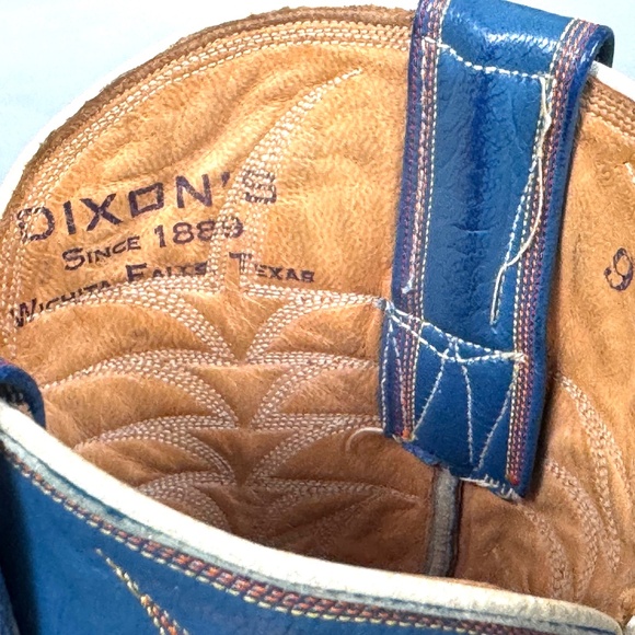 Dixon Vintage 50\'s Cowboy Boots - Wmns 7B Brown Blue Shorty Excellent Pee Wee